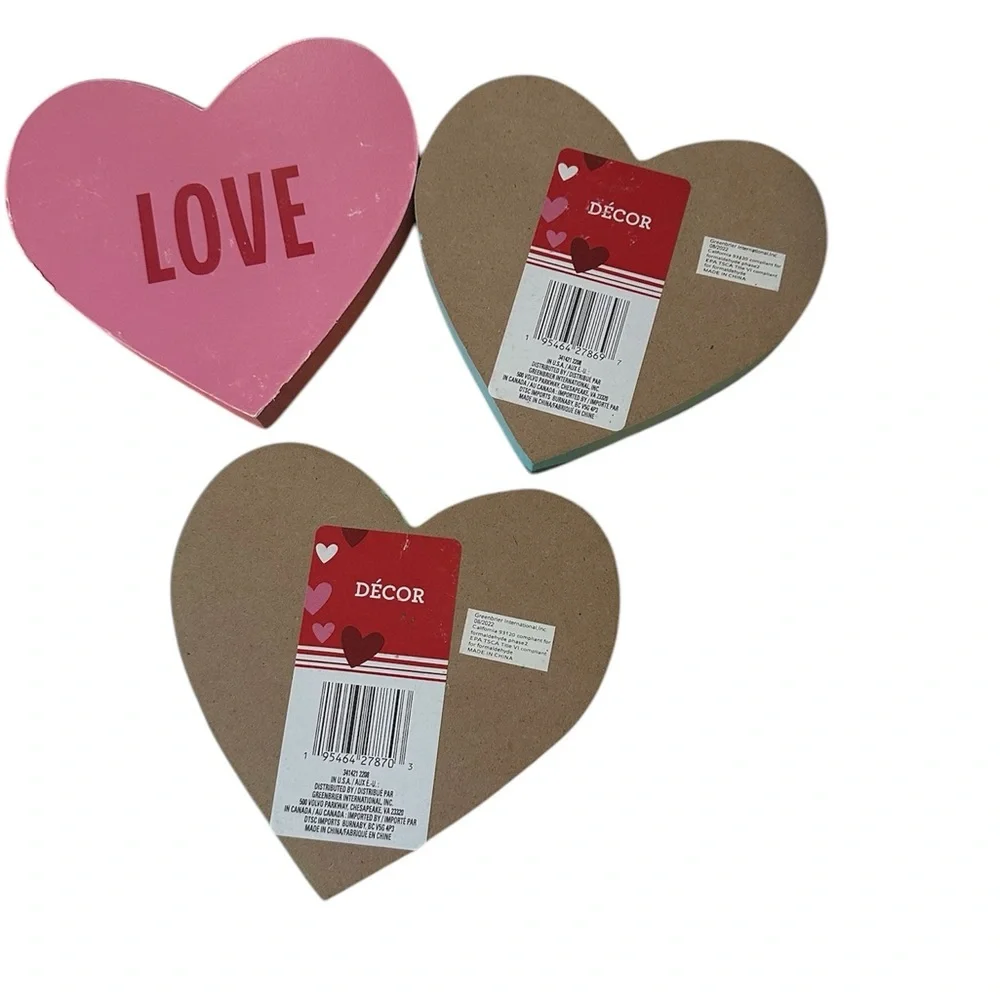 Michael’s Heart-Shaped Wall Decor Set - Pink, Green, Gray